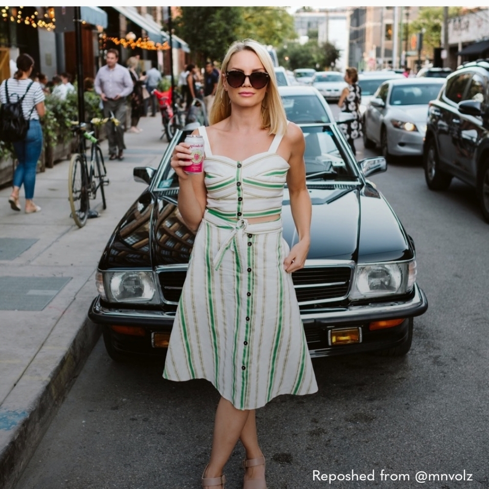 Baracoa striped skirt size 4 from Anthropologie
